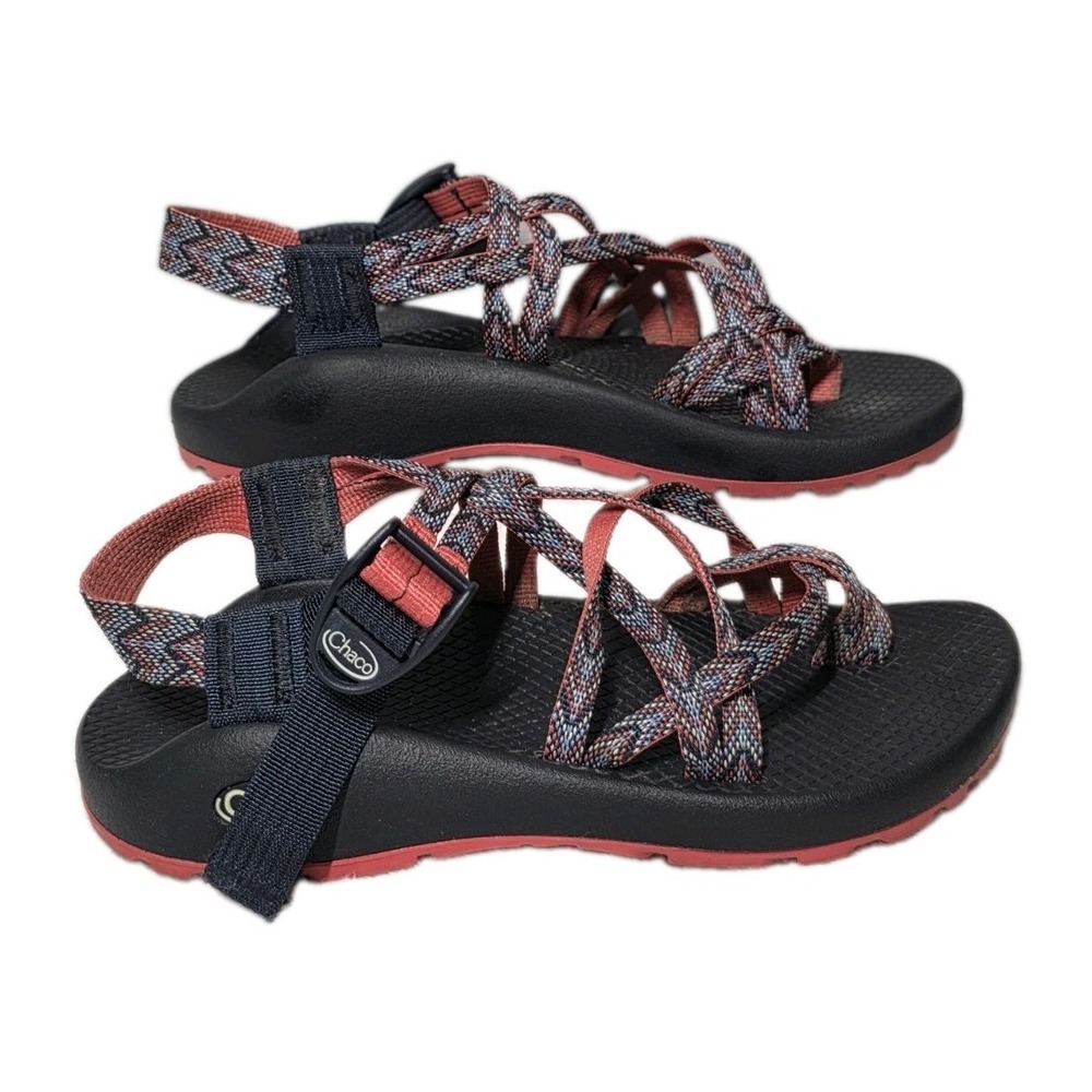 Chaco ZX2 Classic Women's Size 6 Sandals Double Strap Toe Loop Sport Coral Blue